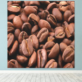 Kunstmatige gebrande koffiebonen canvas afdruk (Insitu (Houten vloer))