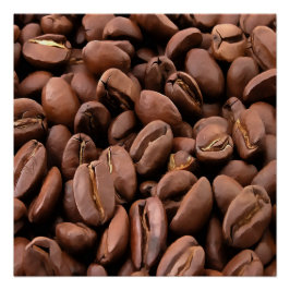 Kunstmatige gebrande koffiebonen perfect poster
