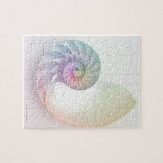 Kunstmatige gekleurde nautilus afbeelding legpuzzel (Horizontaal)