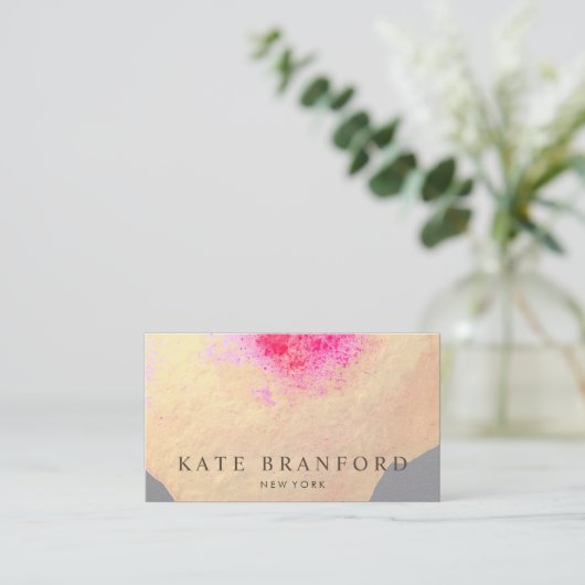 Kunstmatige gele goudWaterverf Grote Florence Kuns Visitekaartje (Staand voorkant)