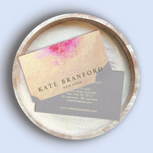 Kunstmatige gele goudWaterverf Grote Florence Kuns Visitekaartje