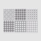 Kunstmatige geometrische cirkelraster Zwarte witte Tissuepapier (Voorkant)