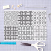 Kunstmatige geometrische cirkelraster Zwarte witte Tissuepapier (Craft)