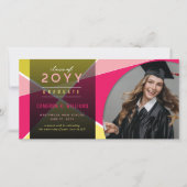 Kunstmatige geometrische kleuren blokkeren Foto-Af Aankondiging (Voorkant)