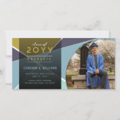 Kunstmatige geometrische kleuren blokkeren Foto-Af Aankondiging (Voorkant)