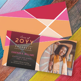 Kunstmatige geometrische kleuren blokkeren Foto-Af Aankondiging