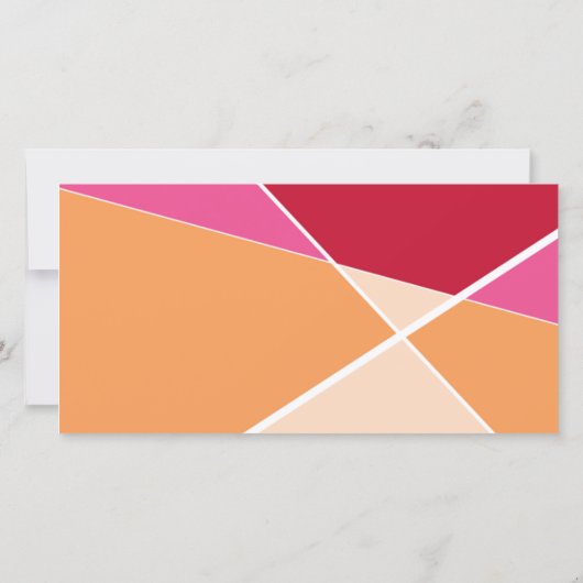 Kunstmatige geometrische kleuren blokkeren Foto-Af Aankondiging (Achterkant)