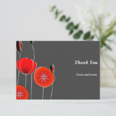 Kunstmatige, gestileerde poppen op een donkere ach bedankkaart (Staand voorkant)