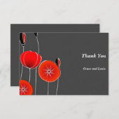 Kunstmatige, gestileerde poppen op een donkere ach bedankkaart (Voorkant / Achterkant)