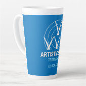 Kunstmatige gesynchroniseerde zwemming latte mok (Linkerhoek)