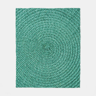 Kunstmatige gevlochten groene stof textuur. fleece deken