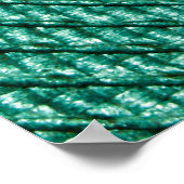 Kunstmatige gevlochten groene stof textuur. poster (Hoek)