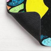 Kunstmatige Glas in lood Waterverf Cat Mousepad Muismat (Hoek)