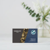 Kunstmatige Gold Engine Modern Engineer Visitekaar Visitekaartje (Staand voorkant)