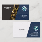 Kunstmatige Gold Engine Modern Engineer Visitekaar Visitekaartje (Voorkant / Achterkant)