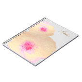 Kunstmatige goudbloemen Waterverf Kunst op maat Notitieboek (Linkerzijde)