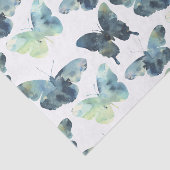 Kunstmatige groene blauwe waterverf vlinder tissuepapier (Detail)