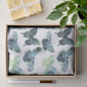 Kunstmatige groene blauwe waterverf vlinder tissuepapier (Geschenk)