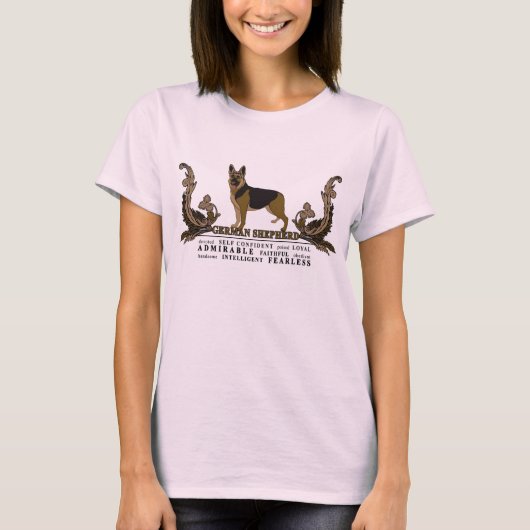 Kunstmatige GSD German Shepherd Illustration Shirt (Voorkant)