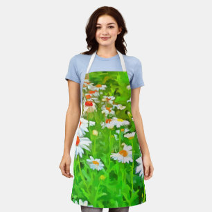 Kunstmatige heldere en kleurrijke Pop Art Daisies  Schort