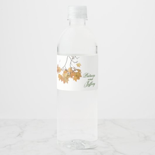 Kunstmatige herfst laat het gevechtsetiket van de  waterfles etiket (Voorkant)