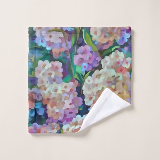 Kunstmatige hydrangeas Hortensia Floral Abstract a Bad Handdoek (Wasdoekje)