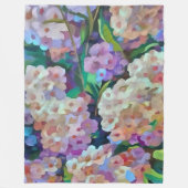 Kunstmatige hydrangeas Hortensia Floral Abstract a Fleece Deken (Voorkant)