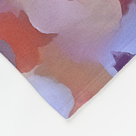 Kunstmatige hydrangeas Hortensia Floral Abstract a Fleece Deken (Hoek)