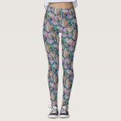 Kunstmatige hydrangeas Hortensia Floral Abstract a Leggings (Voorkant)