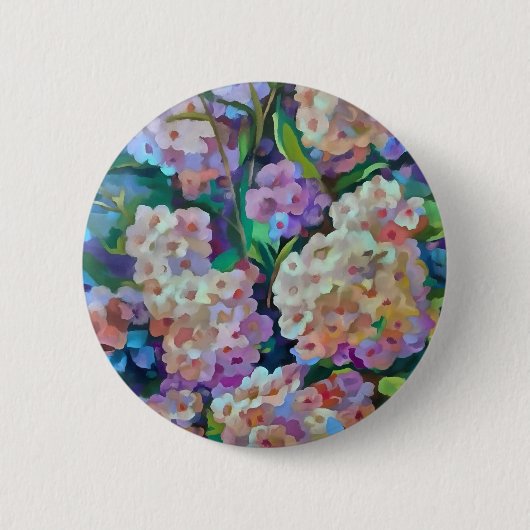 Kunstmatige hydrangeas Hortensia Floral Abstract a Ronde Button 5,7 Cm (Voorkant)