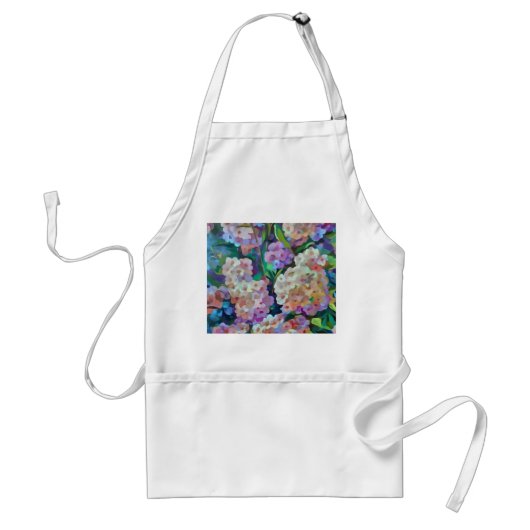 Kunstmatige hydrangeas Hortensia Floral Abstract a Standaard Schort (Voorkant)