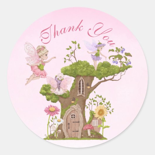 Kunstmatige illustraties van Baby showers Dank u v Ronde Sticker (Voorkant)