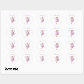 Kunstmatige illustraties van Baby showers Dank u v Ronde Sticker (Vel)