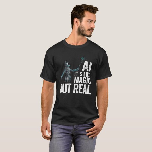Kunstmatige Inlichtingendienst Robot AI T-shirt (Voorkant volledig)