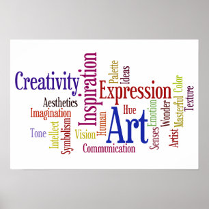 Kunstmatige inspiratie - kunst en creativiteit poster