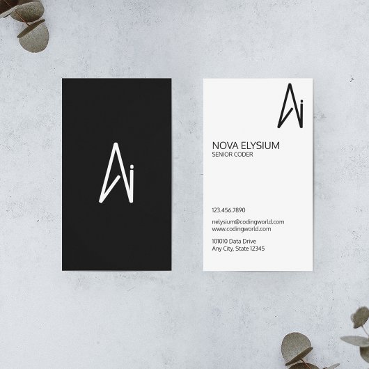 Kunstmatige Intelligence Coder Visitekaartje