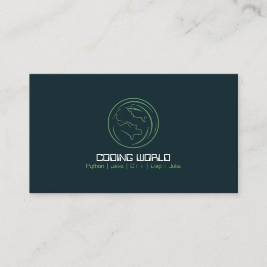 Kunstmatige Intelligence Coder Visitekaartje (Voorkant)