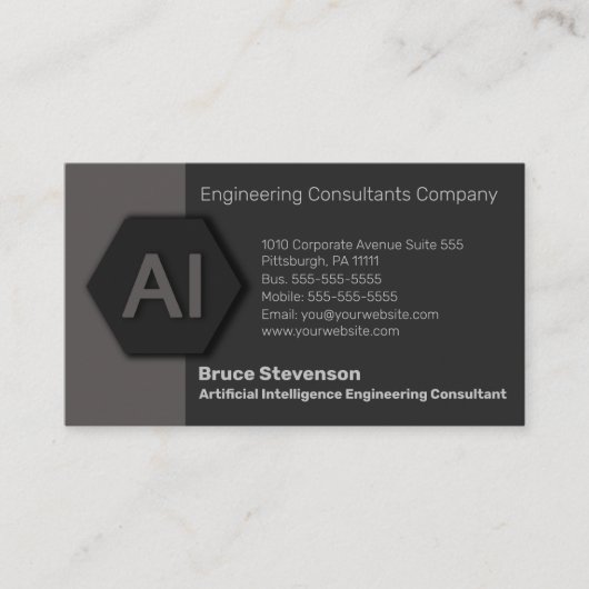 Kunstmatige Intelligence Engineering Visitekaartje (Voorkant)