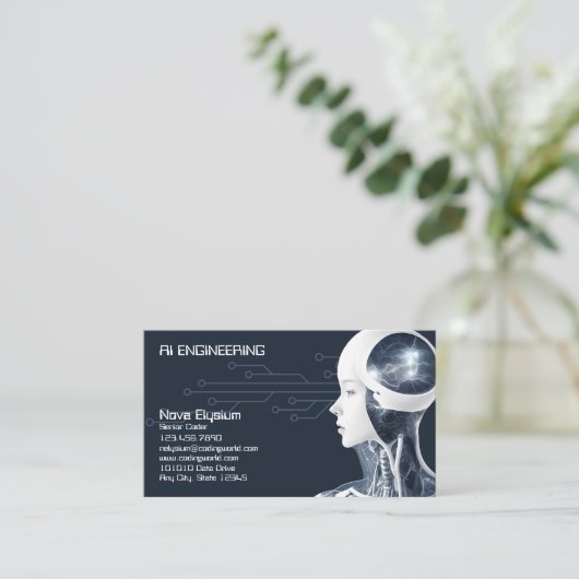 Kunstmatige Intelligence Engineering Visitekaartje (Staand voorkant)