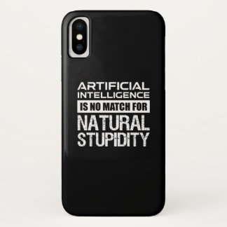Kunstmatige Intelligence Natural Stupidity Funny Case-Mate iPhone Case