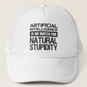Kunstmatige Intelligence Natural Stupidity Funny Trucker Pet (Voorkant)