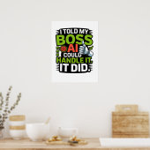 Kunstmatige intelligentie baas AI Grappig Ontwerp Poster (Keuken)