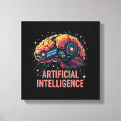 Kunstmatige Intelligentie Brain Canvas Art (Voorkant)