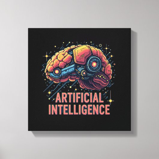 Kunstmatige Intelligentie Brain Canvas Art (Voorkant)