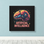 Kunstmatige Intelligentie Brain Canvas Art Afdruk (Insitu (Houten vloer))