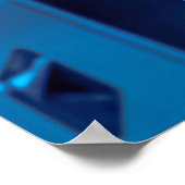 Kunstmatige Intelligentie Cool Blauwe Scienceficti Poster (Hoek)