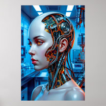 Kunstmatige Intelligentie Cool Blauwe Scienceficti