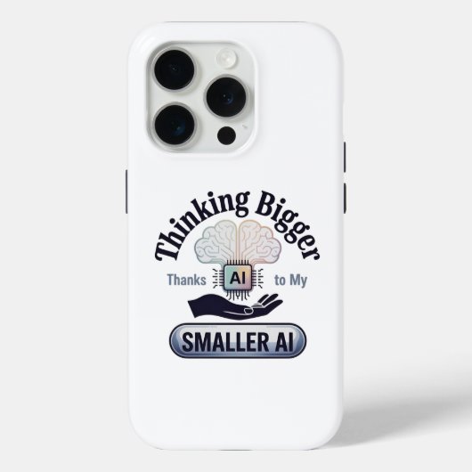 Kunstmatige intelligentie denkt grotere Humor Case-Mate iPhone Case (Achterkant)