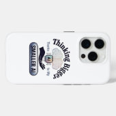 Kunstmatige intelligentie denkt grotere Humor Case-Mate iPhone Case (Achterkant (horizontaal))