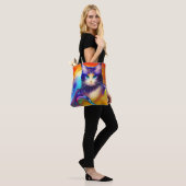 Kunstmatige intelligentie dier kat zitten tote bag (Op model)